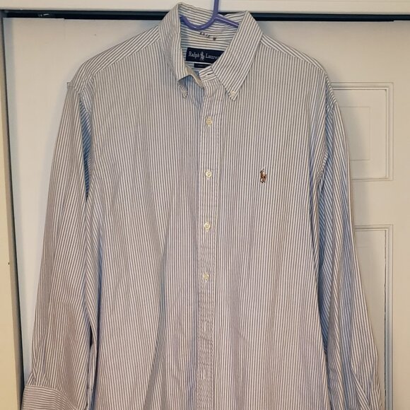 Ralph Lauren Men's L/S Button Down Shirt - Vintage - 17-34 - Picture 8 of 9